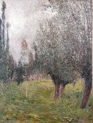 Paisagem com árvores (óleo sobre tela)