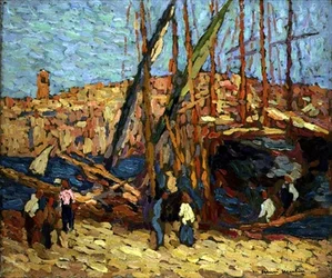 Estudo para Marselha, c.1917 (óleo sobre painel)