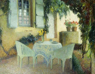 Terraço senhorial em Marquayrol,