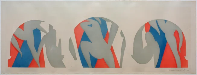 Dança, cinzento, azul, rosa