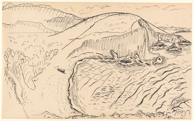 Paisagem (caneta e tinta sobre papel)