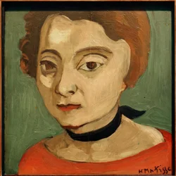 Marguerite com colar de veludo preto