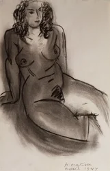Mulher nua sentada