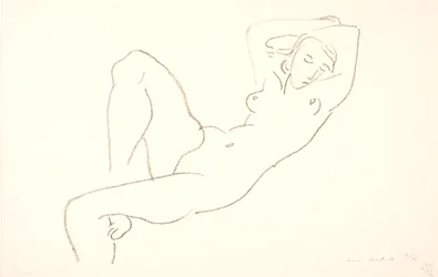 Mulher nua a dormir