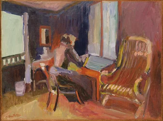 Mulher num interior