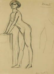 Rapariga de pé, c. 1908-10 (lápis sobre papel)