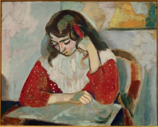 marguerite lisant 1906 (óleo sobre tela)