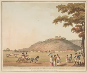 Uma vista do Monte St. Thomas, perto de Madras, depois de James Hunter (d.1792)