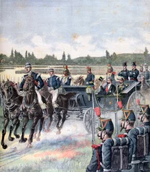 Chegada do presidente da república, revisão militar, 14 de julho de 1891.