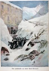 Avalanche em Mont Saint-Bernard, Suíça, 1897