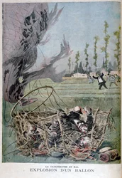 Explosão de balão em Hal, Bélgica, 1895.