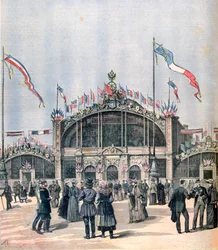 Fachada da exposição franco-russa, Moscou, 1891