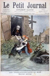 Inundações no Midi, sul da França, 1897