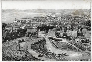Marselha, em 1894 - desenho de Henri Meyer -