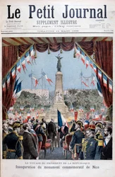 Presidente Faure na cerimônia de inauguração de um monumento em Nice, 1896