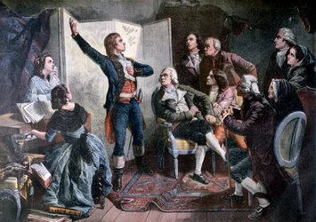 Rouget de Lisle cantando a Marselhesa, 1892.