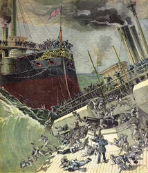 O navio inglês HMS Camperdown