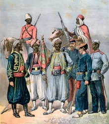 As forças coloniais francesas, 1891.