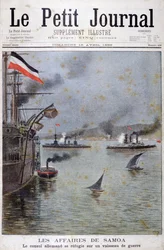 O cônsul alemão busca refúgio em um navio de guerra alemão, 1899