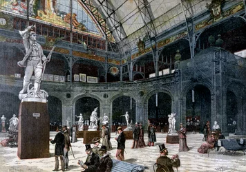 O novo pavilhão de esculturas no Palais de lindustrie, 1892