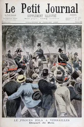 A imagem de Émile Zola de Versalhes, 1898
