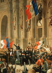 Revolução de 1848: O poeta Alphonse de Lamartine rejeita a bandeira vermelha da extrema-esquerda ...