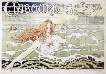 Cabourg à 5 h de Paris - Cartaz publicitário da Privat Livemont