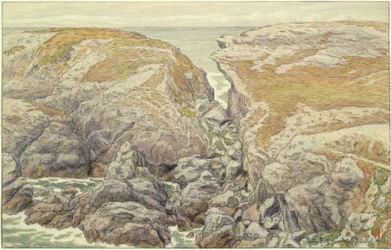 Falésias em Belle-Isle-en-Mer