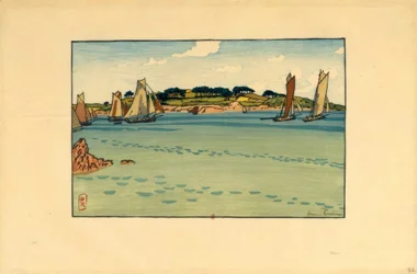 Henri Rivière, Gabares na frente…..