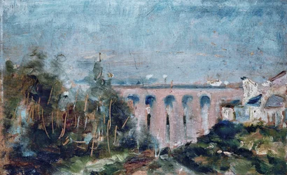 O viaduto Castelviel em Albi, 1880.