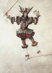 Traje de ballet de um mágico, c.1654 (guache)