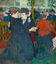 No Moulin Rouge Duas Mulheres Caminhando