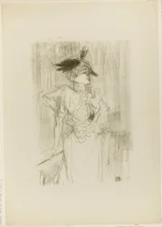 Mademoiselle Marcelle Lender, em pé