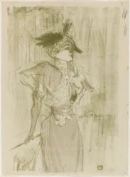 Mademoiselle Marcelle Lender, em pé