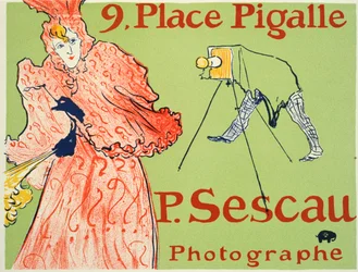9, Place Pigalle, P. Sescau Photographer Poster, 1894.
