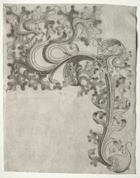 Um ornamento de folha de carvalho