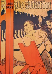 Ao pé do Gallows, anúncio de &39;Le Matin&39;, 1893 (litografia colorida)