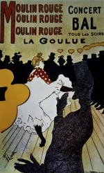 Moulin Rouge: The Goulue - 1891 - 191 × 117 cm - litografia colorida