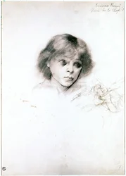 Retrato de Severino Rossi. 1883 (carvão vegetal sobre papel branco)
