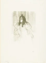Retrato da cantora May Belfort com cabelos soltos