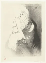 Retrato da actriz Sarah Bernhardt na peça Phèdre (Phaedra)
A la Renaissance. Sarah Bernhardt dans Phèdre