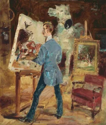 Princeteau em seu estúdio; Princeteau em seu Atelier, 1881