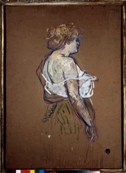 Prostituição: "Retrato de Lucie Bellager" Óleo sobre cartão por Henri de Toulouse Lautrec (1864-1901) 1896 Sol. 0,8x0,6 m Albi, musee Toulouse Lautrec