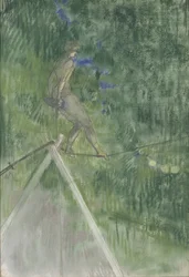 O dançarino de corda (pastel)