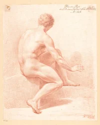 Nu masculino sentado, visto de costas (3º prêmio 1806)