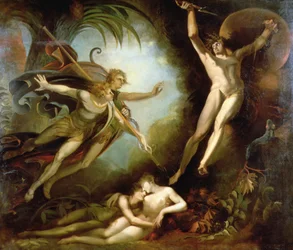 Satanás A partir do Toque da Lança de Ithuriel