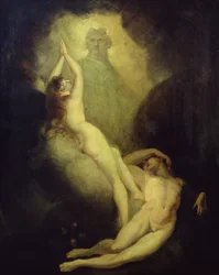 A Criação de Eva de Milton, Paraíso Perdido VIII (óleo sobre tela)