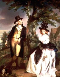 Retrato de uma Senhora sentada e seu marido de pé