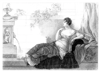 Mary Robinson 1757-1800, poeta e romancista inglês, 1830.
