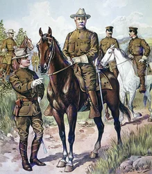 Uniformes de Serviço de Campo do Exército dos EUA 1902-07 (cor litho)